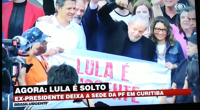 Após decisão da justiça, Lula está livre